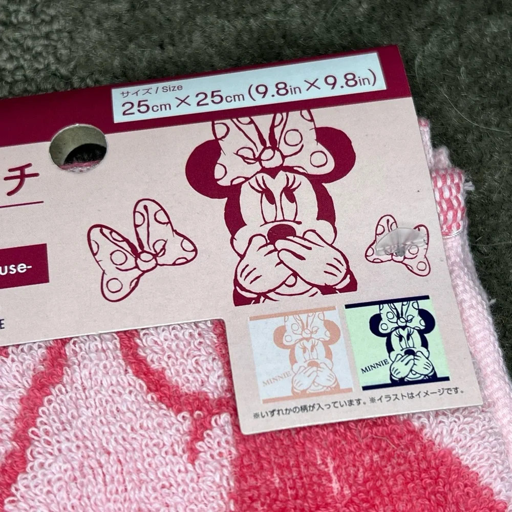 Minnie Mouse Bubblegum & Hot Pink Washcloth Kawaii Japan Disney Official Soft